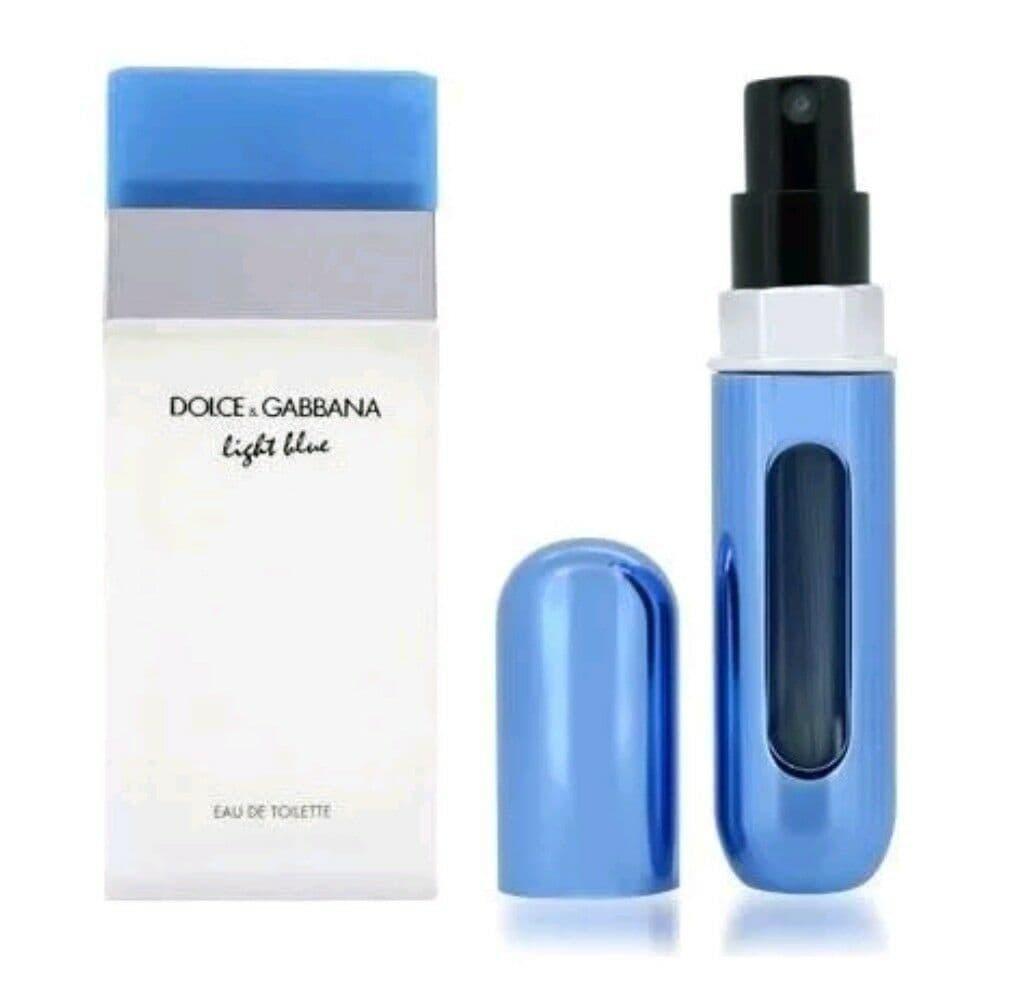 Dolce & Gabbana Light Blue Women's Refillable Travel NEW